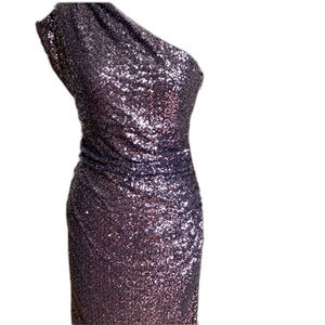 Lauren Ralph Lauren One Shoulder Sequin Evening Size 8.